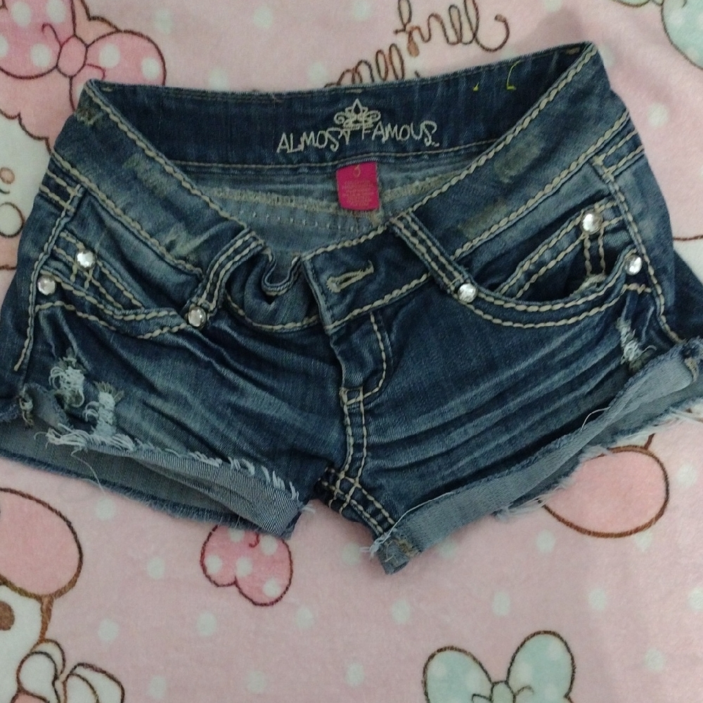 Almost Famous Blue Jean Shorts With Jems